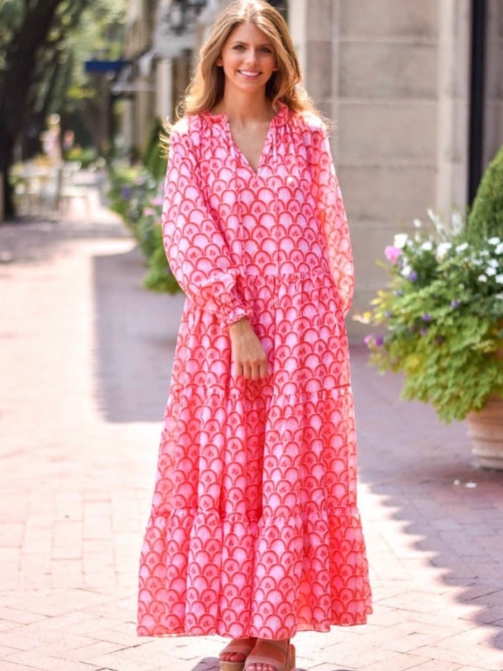 J. Marie Scarlette Long Sleeve Maxi Dress, Size S - Picture 5 of 5
